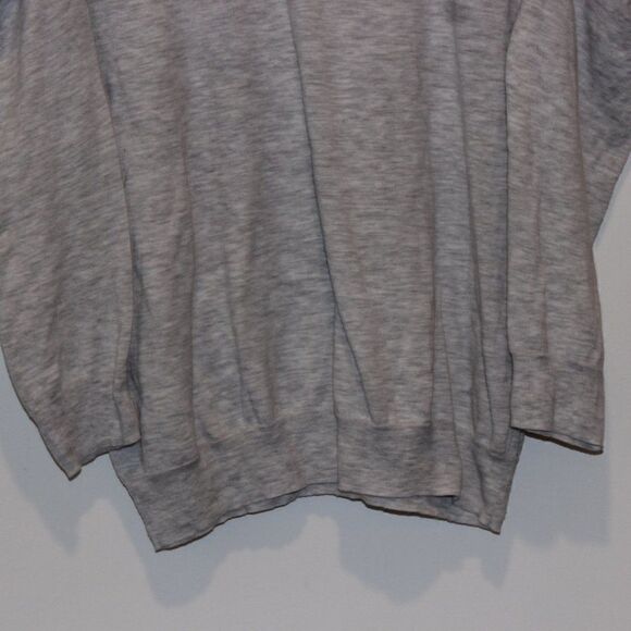 Autumn Cashmere Gray Cotton Crew Neck Long Sleeve Sweatshirts Women Size L - Picture 4 of 9